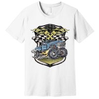 Retro Distressed Vintage Monster Truck Premium T-Shirt