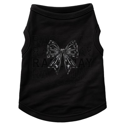 Race Day Vibes Checkered Coquette Bow Car Racing Race Day Doggie Tank