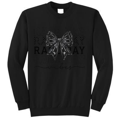 Race Day Vibes Checkered Coquette Bow Car Racing Race Day Sweatshirt