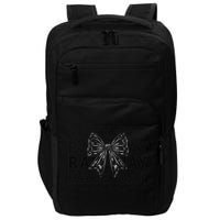 Race Day Vibes Checkered Coquette Bow Car Racing Race Day Impact Tech Backpack