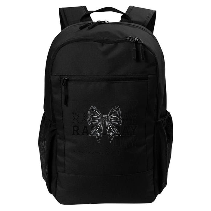 Race Day Vibes Checkered Coquette Bow Car Racing Race Day Backpack