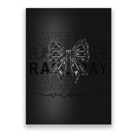 Race Day Vibes Checkered Coquette Bow Car Racing Race Day Poster