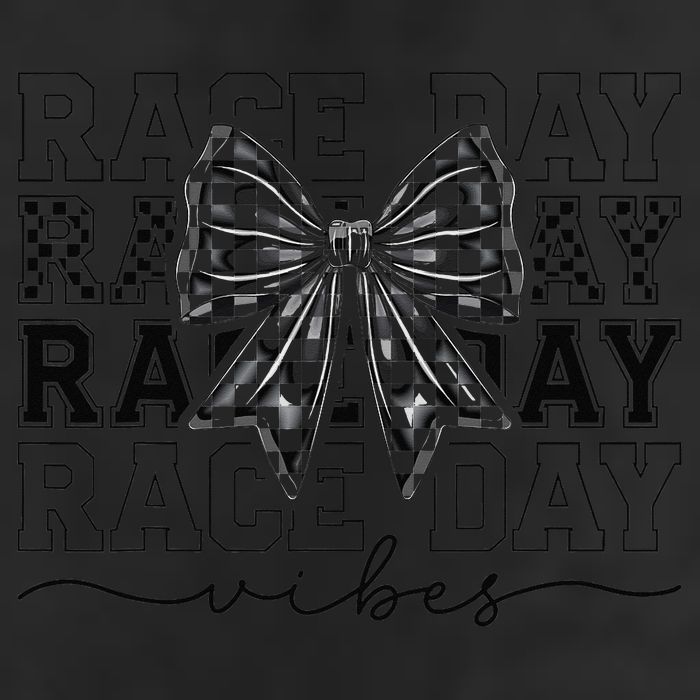 Race Day Vibes Checkered Coquette Bow Car Racing Race Day 25L Jumbo Tote