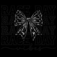 Race Day Vibes Checkered Coquette Bow Car Racing Race Day Baby Bodysuit