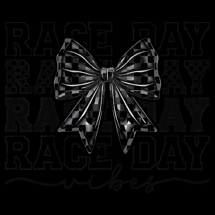 Race Day Vibes Checkered Coquette Bow Car Racing Race Day Baby Bodysuit