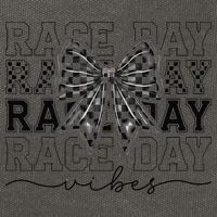 Race Day Vibes Checkered Coquette Bow Car Racing Race Day Cotton Canvas Backpack