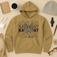 Race Day Vibes Checkered Coquette Bow Car Racing Race Day Hoodie