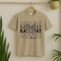 Race Day Vibes Checkered Coquette Bow Car Racing Race Day T-Shirt