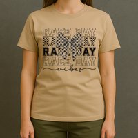 Race Day Vibes Checkered Coquette Bow Car Racing Race Day T-Shirt