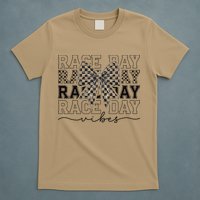 Race Day Vibes Checkered Coquette Bow Car Racing Race Day T-Shirt