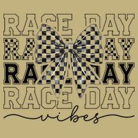 Race Day Vibes Checkered Coquette Bow Car Racing Race Day Button