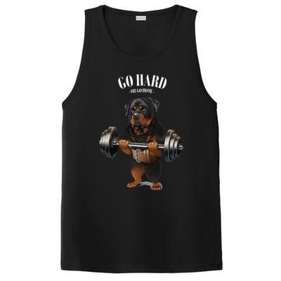 Rottweiler Dog Weightlifting In Fitness Gym PosiCharge Competitor Tank