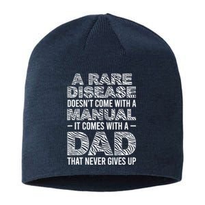 Rare Disease Warrior Dad Rare Disease Awareness Father Sustainable Beanie