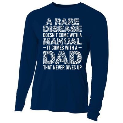 Rare Disease Warrior Dad Rare Disease Awareness Father Cooling Performance Long Sleeve Crew