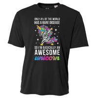 Rare Disease Warrior Unicorn Rare Disease Awareness Cooling Performance Crew T-Shirt