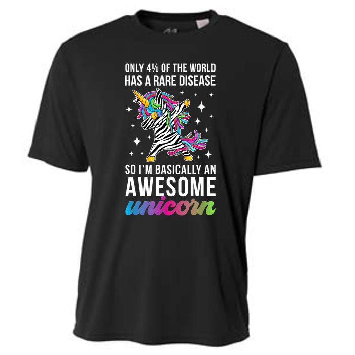 Rare Disease Warrior Unicorn Rare Disease Awareness Cooling Performance Crew T-Shirt