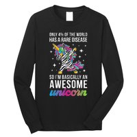 Rare Disease Warrior Unicorn Rare Disease Awareness Long Sleeve Shirt