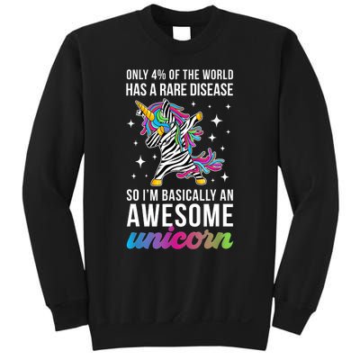 Rare Disease Warrior Unicorn Rare Disease Awareness Sweatshirt