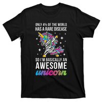 Rare Disease Warrior Unicorn Rare Disease Awareness T-Shirt