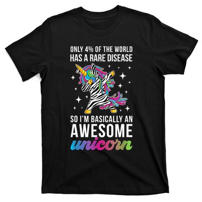 Rare Disease Warrior Unicorn Rare Disease Awareness T-Shirt