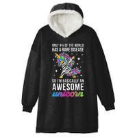 Rare Disease Warrior Unicorn Rare Disease Awareness Hooded Wearable Blanket