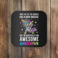 Rare Disease Warrior Unicorn Rare Disease Awareness Coaster