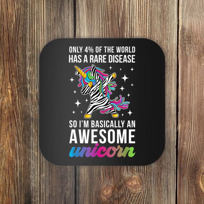 Rare Disease Warrior Unicorn Rare Disease Awareness Coaster