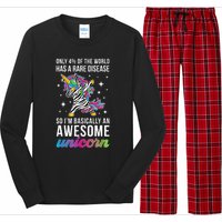 Rare Disease Warrior Unicorn Rare Disease Awareness Long Sleeve Pajama Set