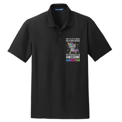 Rare Disease Warrior Unicorn Rare Disease Awareness Dry Zone Grid Polo