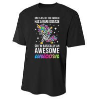 Rare Disease Warrior Unicorn Rare Disease Awareness Performance Sprint T-Shirt