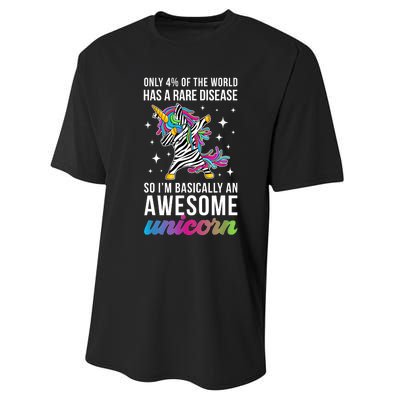 Rare Disease Warrior Unicorn Rare Disease Awareness Performance Sprint T-Shirt