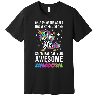 Rare Disease Warrior Unicorn Rare Disease Awareness Premium T-Shirt