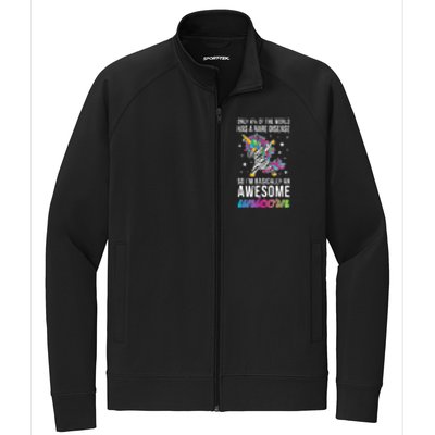 Rare Disease Warrior Unicorn Rare Disease Awareness Stretch Full-Zip Cadet Jacket