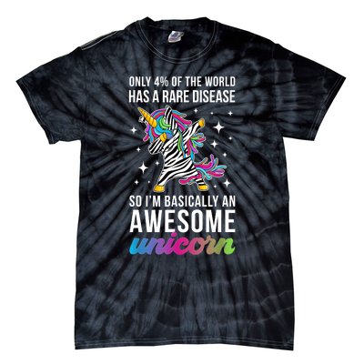 Rare Disease Warrior Unicorn Rare Disease Awareness Tie-Dye T-Shirt