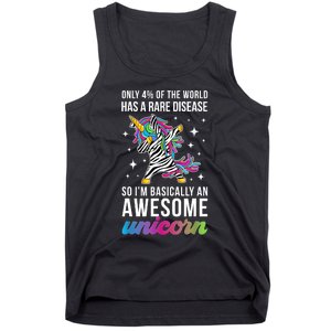 Rare Disease Warrior Unicorn Rare Disease Awareness Tank Top