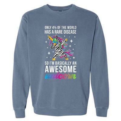 Rare Disease Warrior Unicorn Rare Disease Awareness Garment-Dyed Sweatshirt