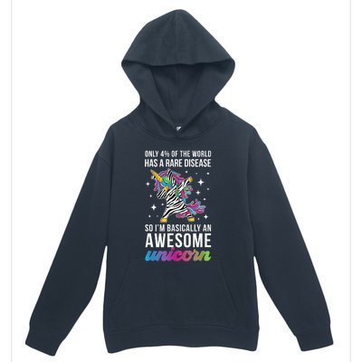 Rare Disease Warrior Unicorn Rare Disease Awareness Urban Pullover Hoodie