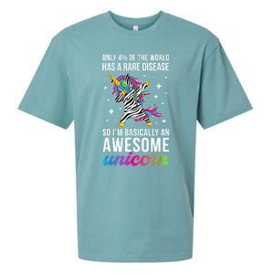 Rare Disease Warrior Unicorn Rare Disease Awareness Sueded Cloud Jersey T-Shirt