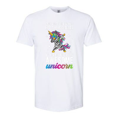 Rare Disease Warrior Unicorn Rare Disease Awareness Softstyle CVC T-Shirt