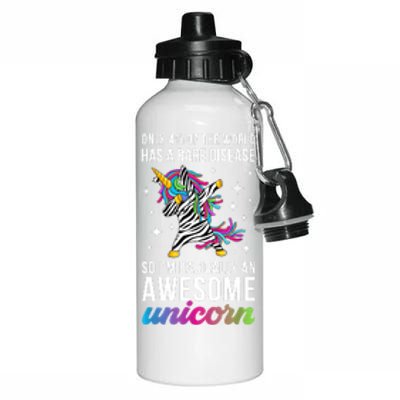 Rare Disease Warrior Unicorn Rare Disease Awareness Aluminum Water Bottle