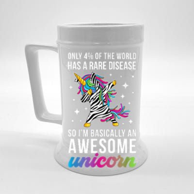 Rare Disease Warrior Unicorn Rare Disease Awareness Beer Stein