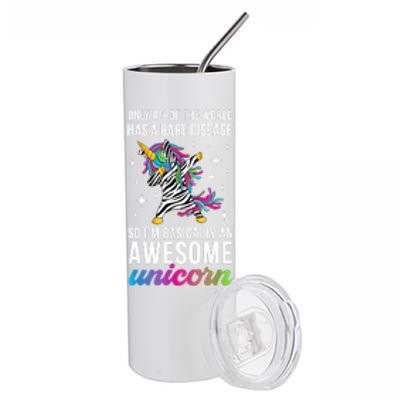 Rare Disease Warrior Unicorn Rare Disease Awareness Stainless Steel Tumbler