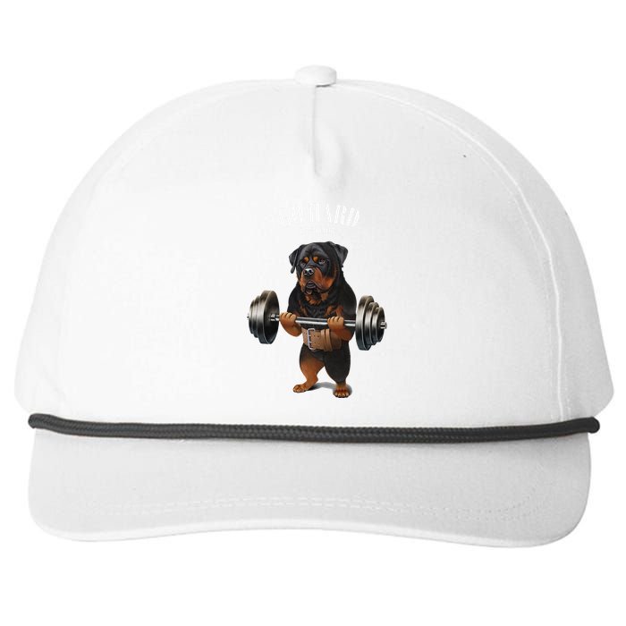 Rottweiler Dog Weightlifting in Fitness Gym Snapback Five-Panel Rope Hat