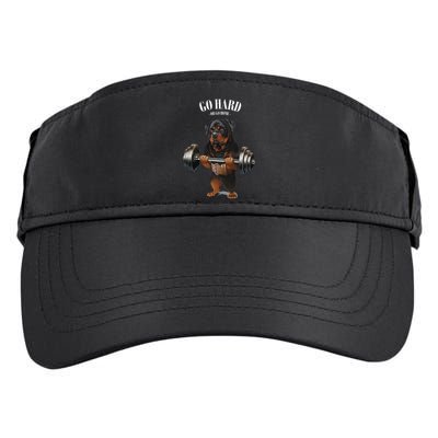 Rottweiler Dog Weightlifting in Fitness Gym Adult Drive Performance Visor