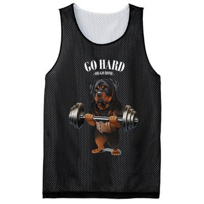 Rottweiler Dog Weightlifting in Fitness Gym Mesh Reversible Basketball Jersey Tank