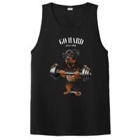 Rottweiler Dog Weightlifting in Fitness Gym PosiCharge Competitor Tank