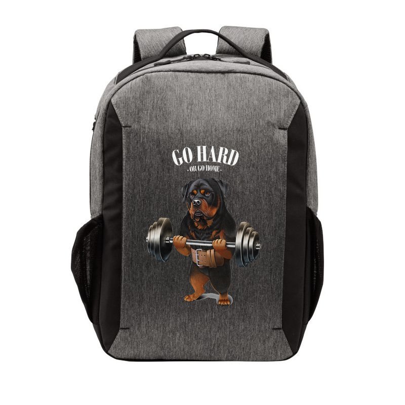Rottweiler Dog Weightlifting in Fitness Gym Vector Backpack