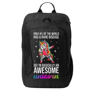 Rare Disease Warrior Unicorn Awareness City Backpack