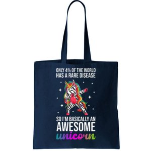 Rare Disease Warrior Unicorn Awareness Tote Bag