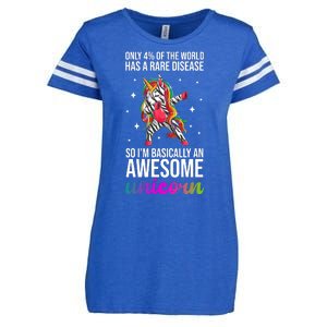 Rare Disease Warrior Unicorn Awareness Enza Ladies Jersey Football T-Shirt